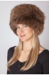 Brown fox fur hat